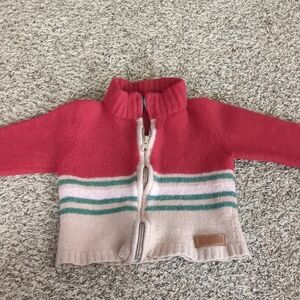 Cozy Red and Cream Kids Sweater